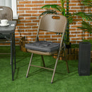 Outsunny 42 x 42cm Replacement Garden Seat Cushion Pad with Ties, Grey