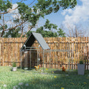 PawHut Walk In Chicken Run Large Outdoor Chicken Cage Coop w/ Cover 2 x 1 x 1.7m