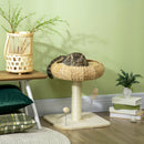 PawHut 51cm Cat Activity Centre w/ Top Bed, Toy Ball, Sisal Scratching Post