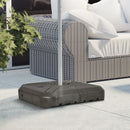 Outsunny Fillable Cantilever Parasol Base Weights with Steel Cross Base & Wheels