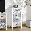 HOMCOM Chest of Drawers, 4 Drawer Unit Storage Chest Bedroom Living Room