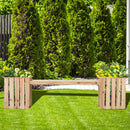 Outsunny Garden Planter & Bench Combination Planter Box Garden Bench Natural
