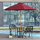 Outsunny 2.5m Wooden Garden Parasol Outdoor Umbrella Canopy w/ Vent Red