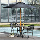 Outsunny 2.5m Wood Garden Parasol Sun Shade Patio Outdoor Wooden Umbrella Canopy