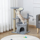 PawHut 87 cm Cat Tree Tower Activity Centre w/ Condo Scratcher Perch Ball Toy