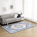 HOMCOM Area Rugs for Bedroom, Vintage Floral Large Carpet, 160x230cm, Blue