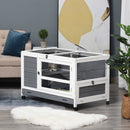 PawHut Wooden Pet House Elevated Rabbit Hutch Bunny Cage 102 x 60 x 63.5cm