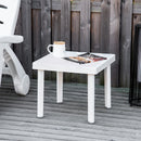 Outsunny Patio End Table - White