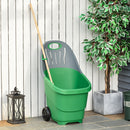 Outsunny Multi Purpose Garden Cart Barrow w/ Handle Wheels, Gardening Tasks, 60L