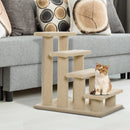 PawHut Dog Steps for Bed 4 Step Pet Stairs for Sofa Dog Cat Climb Ladder Brown