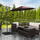 Outsunny Set of 4 Cantilever Parasol Base, Up to 130kg Sand 90kg Water, Black