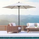 Outsunny 2.8m Patio Umbrella Parasol Outdoor Table Umbrella 6 Ribs Off-White