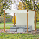 Outsunny Outdoor Retractable Pergola Gazebo Garden Sun Shade Canopy Shelter