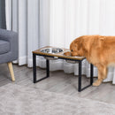 PawHut Raised Dog Bowls with Stand, Dog Feeding Station, for Large, Medium Dogs