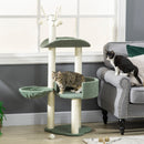PawHut Cat Tree w/ Sisal Scratching Post, Hammock, Kitten Bed, Toy Ball