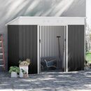 Outsunny Pend Garden Storage Shed w/ Sliding Door Ventilation Window Sloped Roof