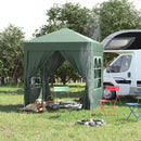 Outsunny 2mx2m Green Pop Up Gazebo Party Tent Canopy Marquee with Storage Bag