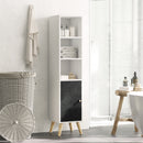 kleankin Bathroom Storage Cabinet W/ Adjustable Shelves and Cabinet, White
