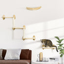 PawHut 3PCs Wall Mounted Cat Tree Cat Shelves Climbing Shelf Set Scratching Post