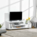 HOMCOM TV Stand for TVs up to 45" TV Cabinet W/ Storage Drawer High Gloss White