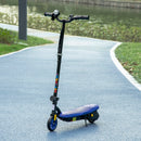 HOMCOM Folding Electric Scooter w/ LED Headlight, for Ages 7-14 Years - Blue