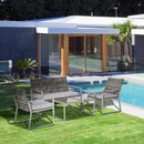 Outsunny 4PCS Outdoor Patio PE Rattan Wicker Sofa Chaise Lounge Furniture Set