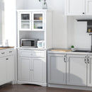 HOMCOM Kitchen Cupboard Storage Cabinet with Drawer, Doors and Shelves, White