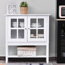 HOMCOM Modern Kitchen Sideboard Storage Cabinet w/ Adjustable Shelf – White