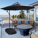Outsunny 7.5kg Parasol Base  w/ Wheels Water and Sand, Up to 100kg Black