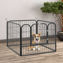 Pawhut Metal Pet Playpen Dog Kennel w/Door Latches In/Outdoor Use 82Lx82Wx60Hcm