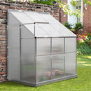 Outsunny Walk-In Garden Greenhouse Cold Frame Aluminum Polycarbonate 6 x 4ft