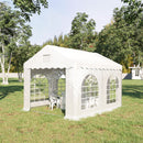 Outsunny 4 x 3 m Patio Garden Party Canopy, BBQ, Camping Gazebo Trent for Garden