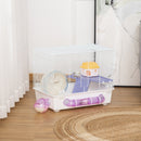 PawHut Hamster Cage Gerbil Rodent House Small Animal Habitat Exercise Wheels