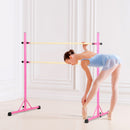 HOMCOM Freestanding Ballet Barre, Height Adjustable Ballet Bar for Home, Studio