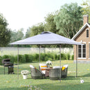 Outsunny 4 x 4m Pop Up Tent Gazebo Outdoor w/ Adjustable Legs and Roller Bag