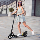 HOMCOM Kick Scooter Foldable Aluminum Ride On Toy For 8+ Adult Teens, Black