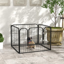 Pawhut Pet Playpen Dog Kennel w/Door Latches Metal In/Outdoor Use 82Lx82Wx60Hcm