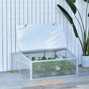 Outsunny Outdoor 2 Level Adjustable Roof Cold Frame Greenhouse Aluminium Frame