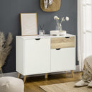 HOMCOM Free Standing Sideboard Storage Cabinet, Accent Cupboard with Drawer