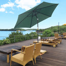 Outsunny Patio Umbrella Parasol Sun Shade Garden Aluminium Green 2.7M