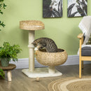 PawHut 72cm Cat Activity Centre w/ Two Bed, Toy Ball, Sisal Scratching Post