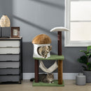 PawHut Cat Tower w/ Cat House, Sisal Scratching Post, Hammock