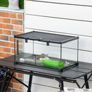 PawHut Glass Reptile Terrarium Habitats for Lizards, Frogs, Snake 50 x 30 x 25cm