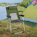 Outsunny Outdoor Garden Folding Chair  Armchair Reclining Seat w/Pillow Green