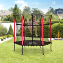 HOMCOM 5.2FT Kids Trampoline w/enclosure Indoor Outdoor for 3-10 Years - Red