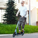 HOMCOM Folding Kick Scooter, Adjustable w/ Dual Shock Absorber for 14+, Blue
