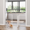 PawHut Adjustable Safety Gate w/ 3 Extensions and Four Adjustable Screws, White