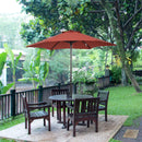 Outsunny 2m Parasol Patio Umbrella, Outdoor Sun Shade with 6 Ribs Wine Red