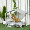PawHut Raised Dog Bed w/ Water-Resistant Canopy, Soft Cushion, for Medium Dogs