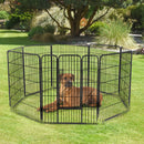 Pawhut Pet Cage Guinea Dog Pig Puppy Playpen Play House Steel Hutch Metel Black